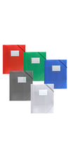 Mapa plastic A4, cu elastic si eticheta, OPTIMA, ALEGE CULOAREA: Albastru - Papet