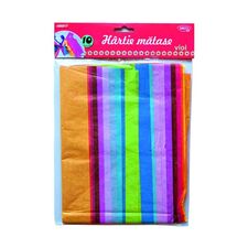 Set Hartie matase culori vii, 10 coli/10 culori, DACO - Papet
