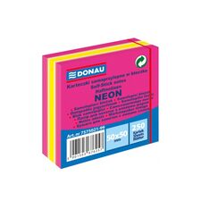 Cub notite autoadezive 50 x 50 mm, 400 file, roz neon mixat, DONAU - Papet