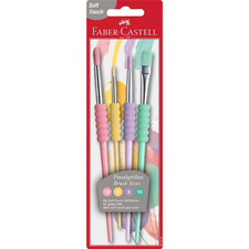 Pensule Soft Touch Pastel din par sintetic 4 buc/set FABER-CASTELL - Papet
