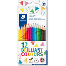 Creioane colorate STAEDTLER Ergo Soft, 12 culori/set - Papet