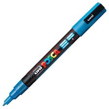Marker Uni PC-3M Posca 0.9-1.3 mm Albastru deschis Glitter - Papet