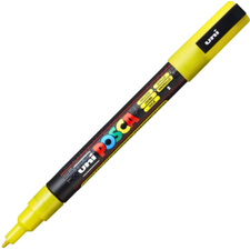Marker Uni PC-3M Posca 0.9-1.3 mm Galben Glitter - Papet