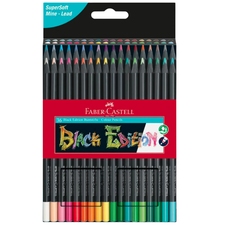 Creioane colorate FABER-CASTELL Black Edition, 36 buc/set - Papet