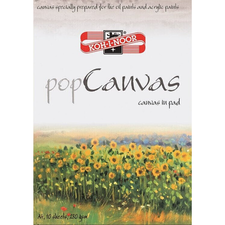 Bloc cu foi din panza pentru Ulei si Acrilice A4, 280 g/mp, 10 file, KOH-I-NOOR - Papet