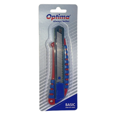 Cutter mare 18 mm, sina metalica, grip din cauciuc, OPTIMA Basic SK7 - Papet