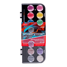 Acuarele 16 culori/set, metalizate, DACO - Papet