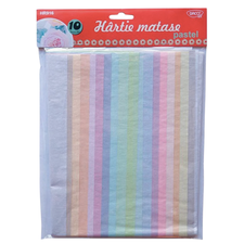 Hartie De Matase Pastel 10 culori/set, 10 coli , DACO - Papet