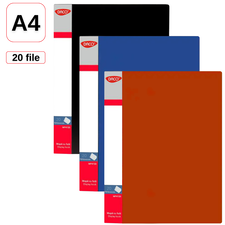 Mapa de prezentare A4 cu 20 folii, DACO, ALEGE CULOAREA: Rosu - Papet