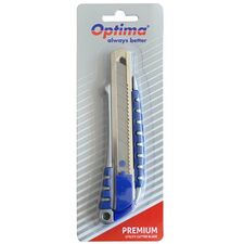Cutter mare 18 mm, sina metalica, corp metalic, grip din cauciuc, OPTIMA Premium SK5 - Papet