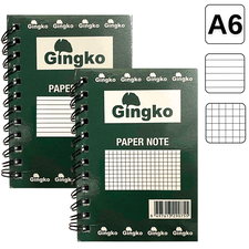 Bloc Notes cu spirala, A6 50 file, GINGKO, ALEGE LINIATURA: Dictando - Papet
