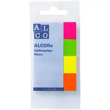 Index autoadeziv hartie 50 x 20 mm, 4 culori neon, ALCO - Papet