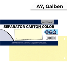 Separatoare biblioraft, 2 perforatii, 100 file/set, PAPERLAND, ALEGE CULOAREA: Galben - Papet