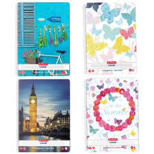 Caiet A4 cu spirala, 100 file, HERLITZ X.Book Enjoy Life, ALEGE LINIATURA: Dictando - Papet