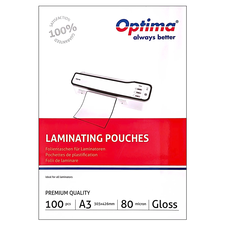 Folie laminare A3, 80 microni, 100 buc/top, OPTIMA - Papet