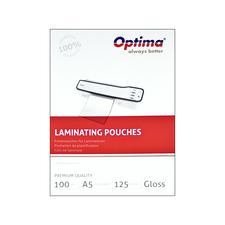 Folie laminare A5, 125 microni, 100 buc/top, OPTIMA - Papet