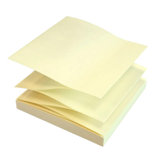 Notes autoadeziv 75 x 75 mm, 100 file, galben pal, INFO NOTES Z-Notes - Papet
