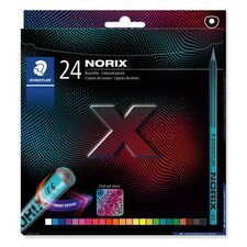 Creioane colorate STAEDTLER Norix, 24 culori/set - Papet