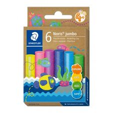 Plastilina cu sclipici STAEDTLER Noris Jumbo, 6 culori/set - Papet