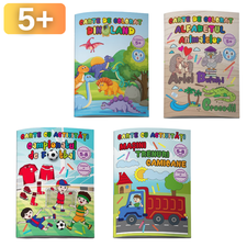 Carti de colorat educative 5+, diverse teme, Model: Dinoland - Papet