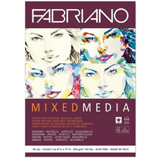 Bloc Mixed Media A4, 250g/mp, 40 file, FABRIANO - Papet