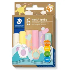 Plastilina STAEDTLER Noris Jumbo, Pastel, 6 culori/set - Papet