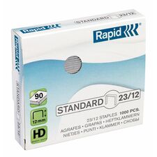 Capse 23/12, 1000 buc/cutie RAPID Standard - Papet
