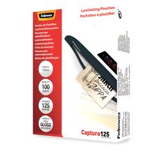 Folie laminare 75x105 mm, 125 microni, 100 buc/top, FELLOWES - Papet