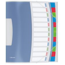 Mapa plastic A4 cu elastic si 12 separatoare, ESSELTE Vivida - Papet