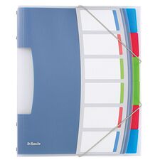 Mapa plastic A4 cu elastic si 6 separatoare, ESSELTE Vivida - Papet