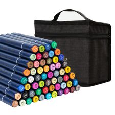 Set sketch marker cu 2 capete, husa textila, 60 culori/set, DELI Finenolo - Papet