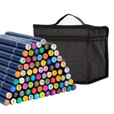 Set sketch marker cu 2 capete, husa textila, 80 culori/set, DELI Finenolo - Papet
