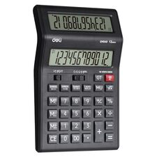 Calculator de birou cu 12 digits, display dublu, DELI M049 - Papet