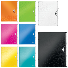 Mapa plastic A4 cu 12 separatoare, LEITZ WOW, ALEGE CULOAREA: Portocaliu - Papet