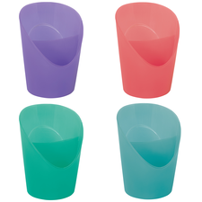 Suport instrumente de scris plastic, forma cilindrica, ESSELTE Colour Breeze, ALEGE CULOAREA: Albastru - Papet
