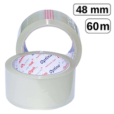 Banda adeziva 48mm x 60m transparenta, 38 microni, OPTIMA - Papet