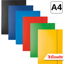 Mapa A4 din carton, cu elastic, ESSELTE, ALEGE CULOAREA: Rosu - Papet