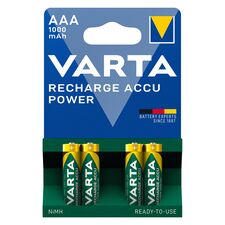 Acumulatori VARTA 1.2V AAA LR3 Ni-MH, 4 buc/blister, 1000mAh, preincarcati - Papet