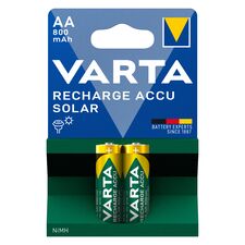 Acumulatori solari VARTA 1.2V AA LR6 Ni-MH, 2 buc/blister, 800mAh, preincarcati - Papet