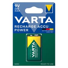 Acumulatori VARTA 9V 6LR61 6LF22 Ni-MH, 200mAh preincarcati - Papet