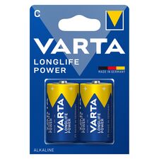 Baterie alcalina VARTA Longlife Power, C R14, 1.5V, 2 buc/set - Papet