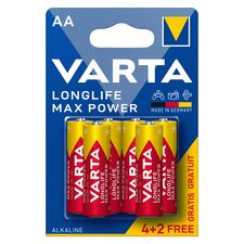 Baterie alcalina VARTA Longlife Max Power AA LR6, 1.5V, 6 buc/set - Papet