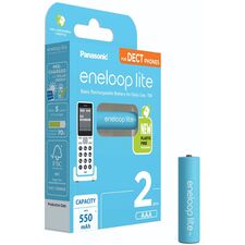 Acumulatori ENELOOP Lite Phone 1.2V AAA R3 Ni-Mh, 2 buc/blister, 550 mAh, preincarcati - Papet