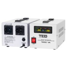 Stabilizator de tensiune retea, monofazat, 12KW, 12000W, ecran LCD, sinusoidala pura, TED Electric - Papet