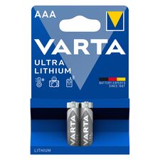 Baterie litiu AAA LR3 1.5V, 10.5 x 44.5 mm, VARTA, 2 buc/set - Papet