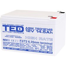 Acumulator AGM VRLA 12V High Rate, 14.5 Ah, dimensiuni 151 x 98 x 94 F2, TED Electric - Papet