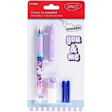 Stilou cu radiera, penita tip F, DACO You&Me Unicorn lila - Papet