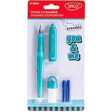 Stilou cu radiera, penita tip F, DACO You&Me Dino Verde - Papet