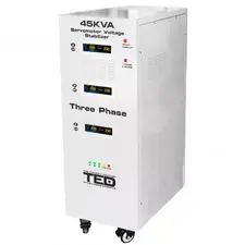 Stabilizator de tensiune, trifizat, 242V-520V, 36KW, cu ecran LCD si sinusoidala pura, TED Electric - Papet