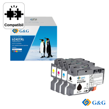 Cartuse inkjet compatibile G&G BK/C/M/Y LC427XL, set 4 buc., pentru Brother MFC‑J5955Dw, High Yield - Papet